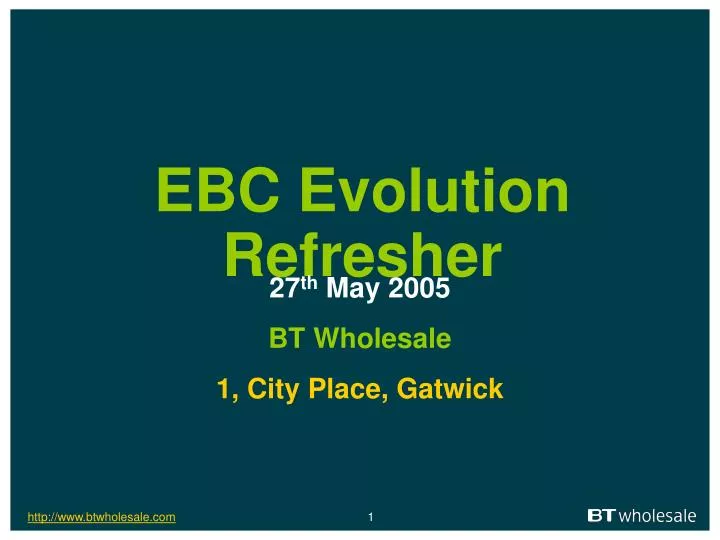 ebc evolution refresher