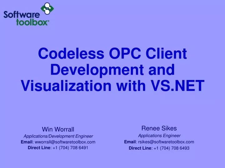 codeless opc client development and visualization with vs net
