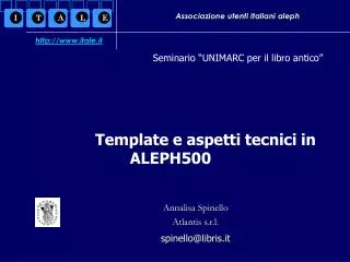 associazione utenti italiani aleph