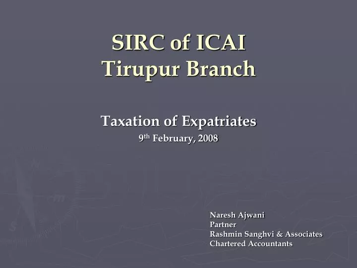 sirc of icai tirupur branch