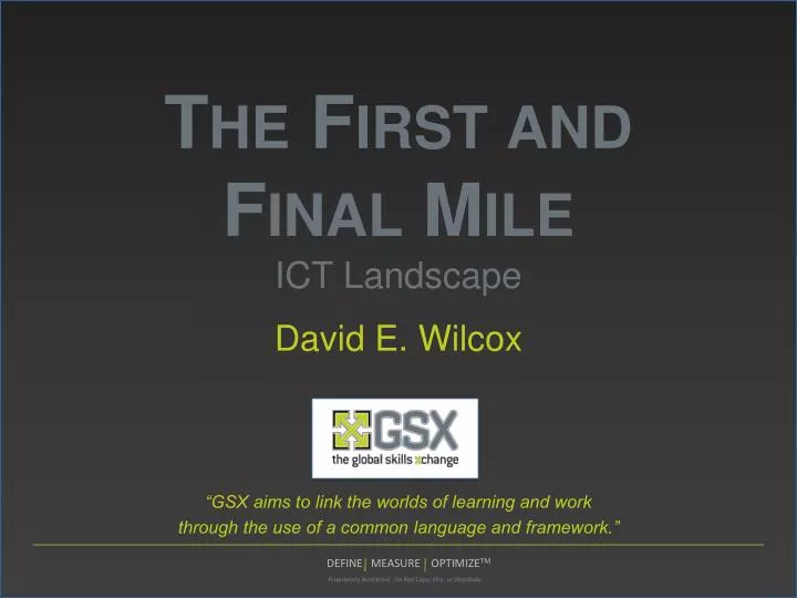the first and final mile ict landscape