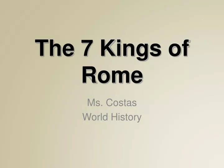 the 7 kings of rome