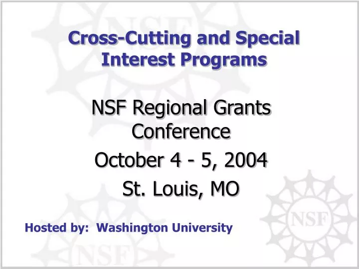 cross cutting and special interest programs