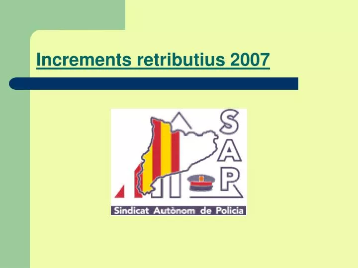 increments retributius 2007