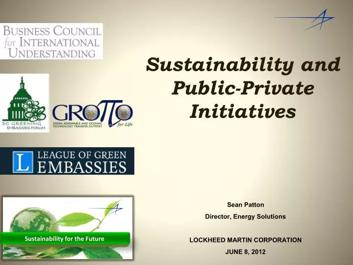 sustainability and public private initiatives