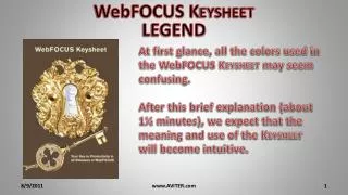 WebFOCUS K eysheet LEGEND