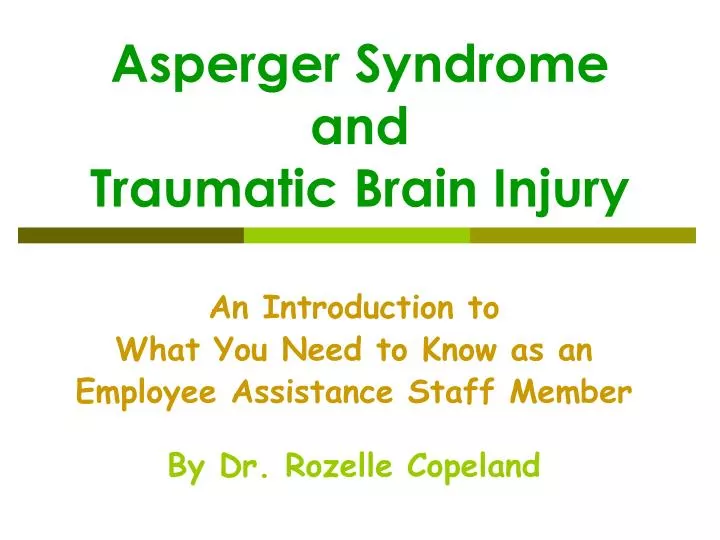asperger syndrome and traumatic brain injury