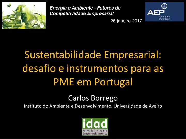 sustentabilidade empresarial desafio e instrumentos para as pme em portugal