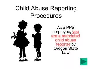 Child Abuse Reporting Procedures