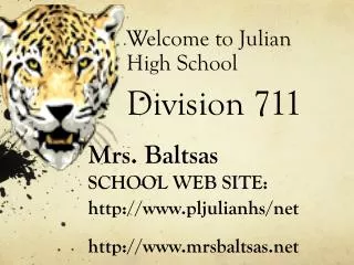 Welcome to Julian High School