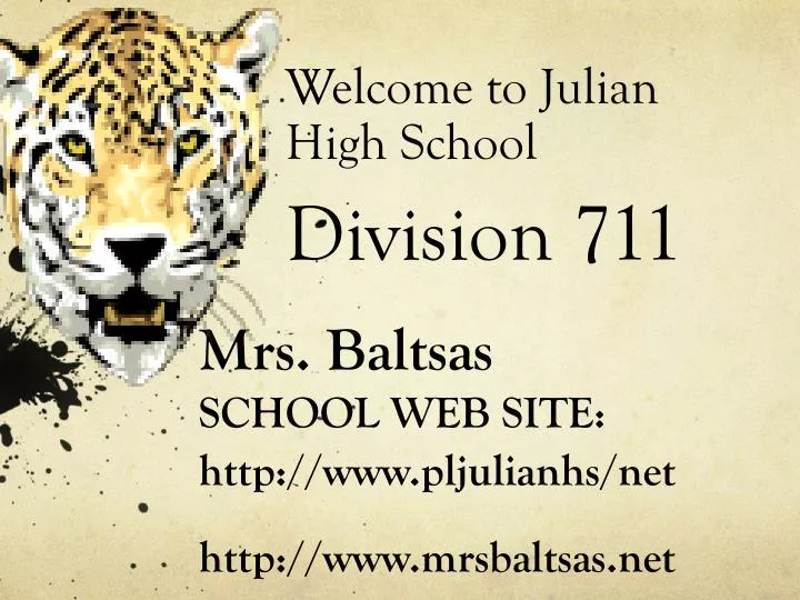 welcome to julian high school