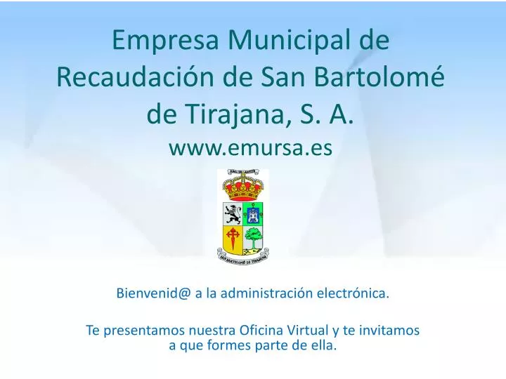 empresa municipal de recaudaci n de san bartolom de tirajana s a www emursa es