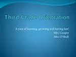 Third Grade Orientation: A Year of Learning, Growing, and Having Fun! - slide 1
