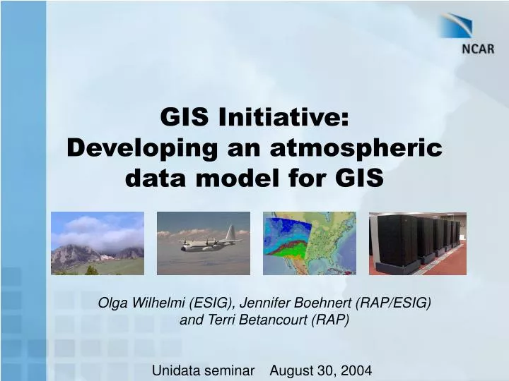 gis initiative developing an atmospheric data model for gis