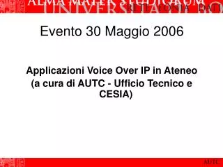 evento 30 maggio 2006