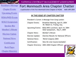Fort Monmouth Area Chapter Chatter