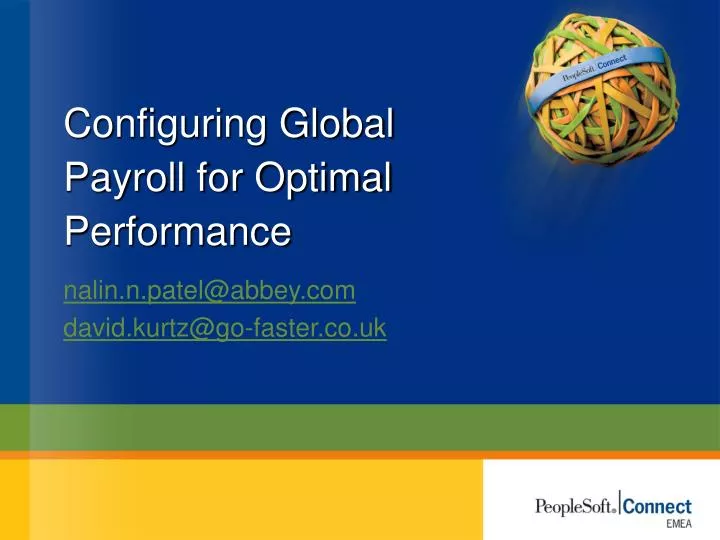 configuring global payroll for optimal performance