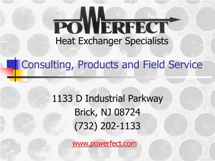 heat exchanger specialists consulting products and field service