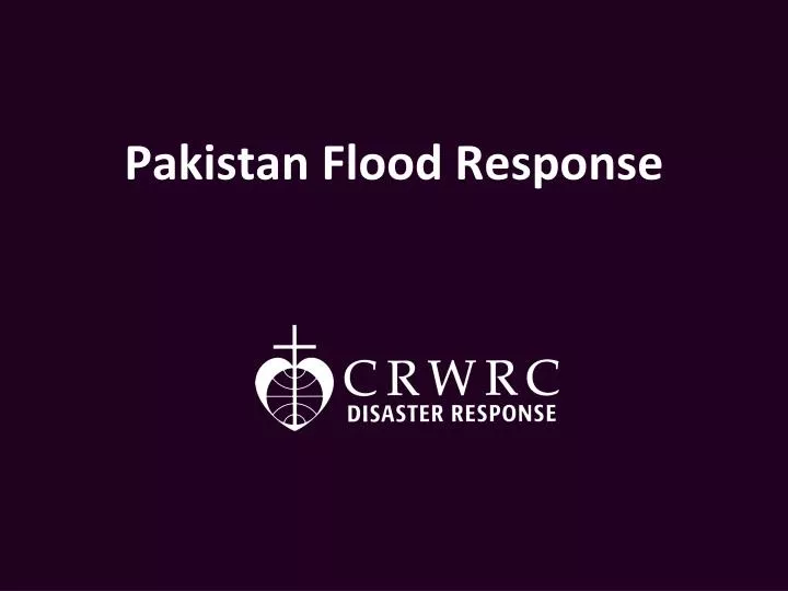 pakistan flood response