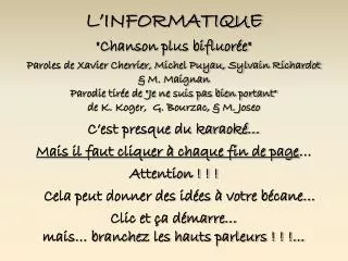 l informatique