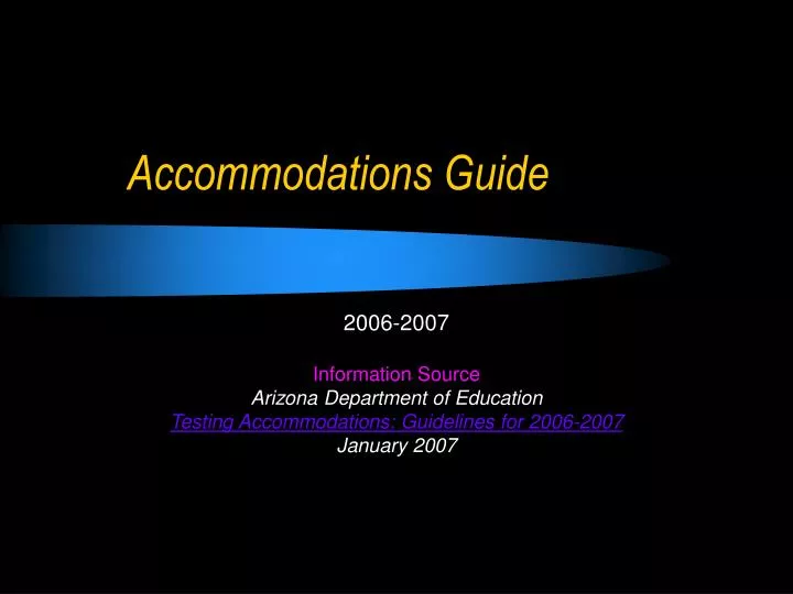 accommodations guide