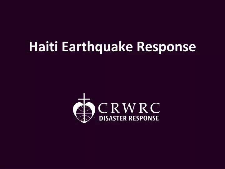 haiti earthquake response