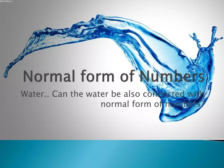 normal form of numbers