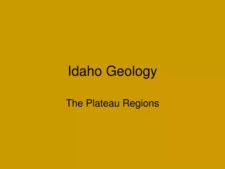 idaho geology