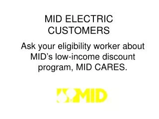 MID ELECTRIC CUSTOMERS