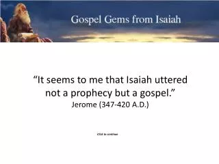 Gospel Gems from Isaiah