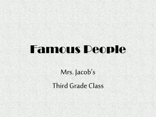 famous people