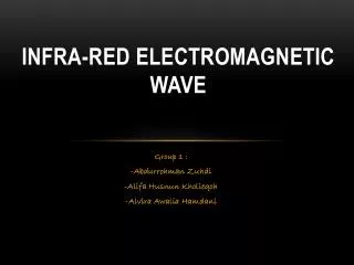 Infra-Red Electromagnetic Wave