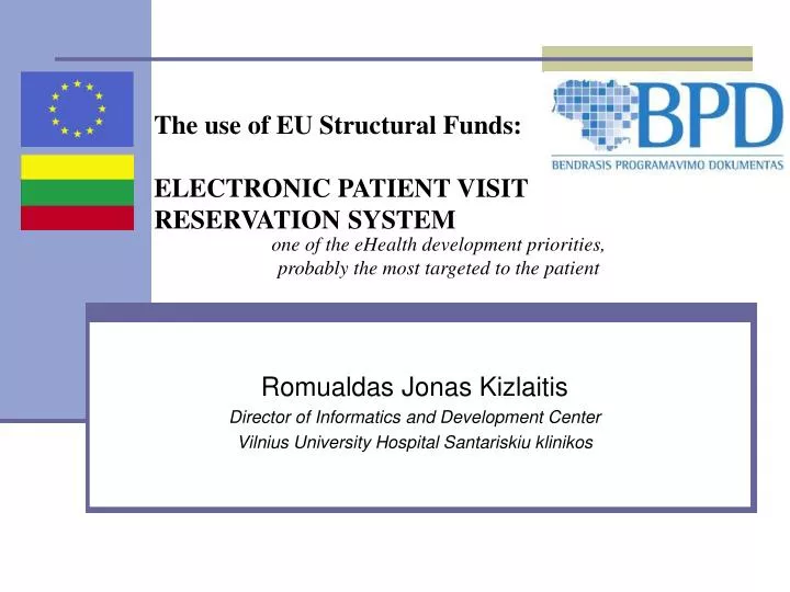 the use of eu structural funds electronic patient visit re servation s y stem