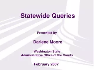 Statewide Queries