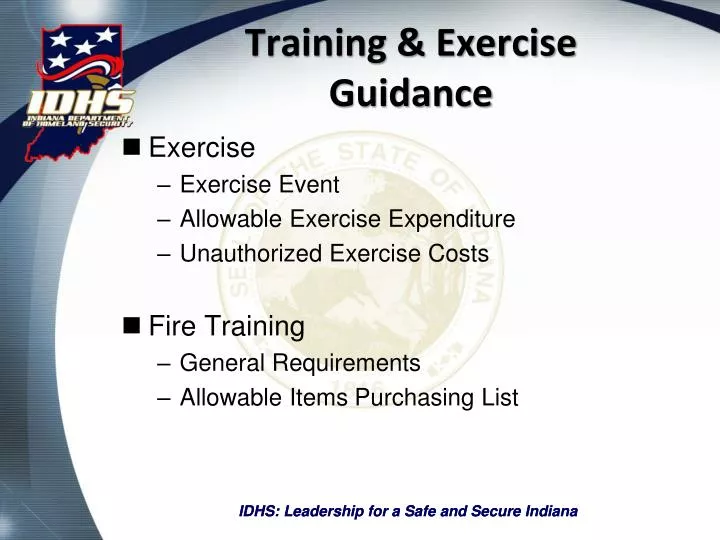 training exercise guidance