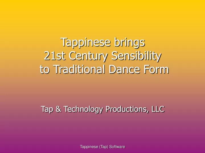 tappinese brings 21st century sensibility to traditional dance form
