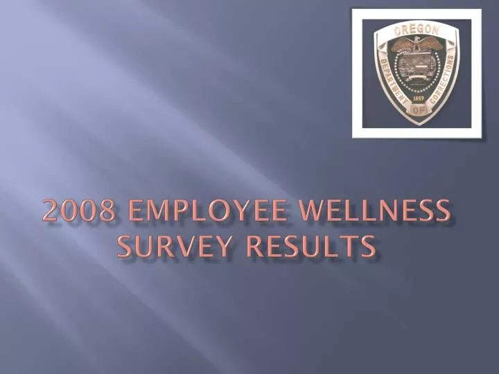 2008 employee wellness survey results