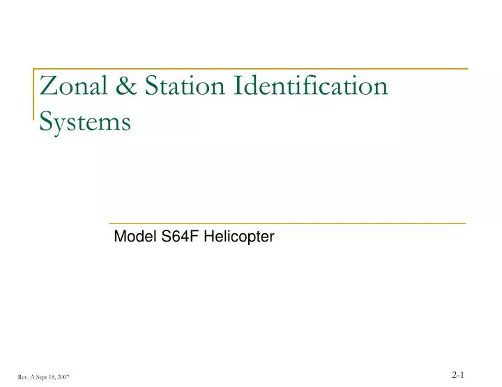 zonal station identification systems