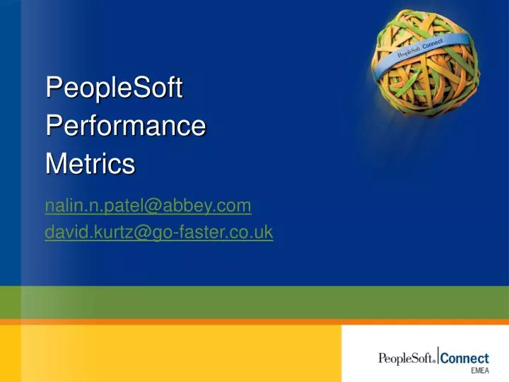 peoplesoft performance metrics