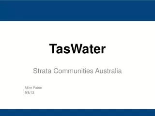 TasWater