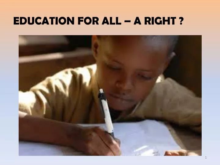 education for all a right
