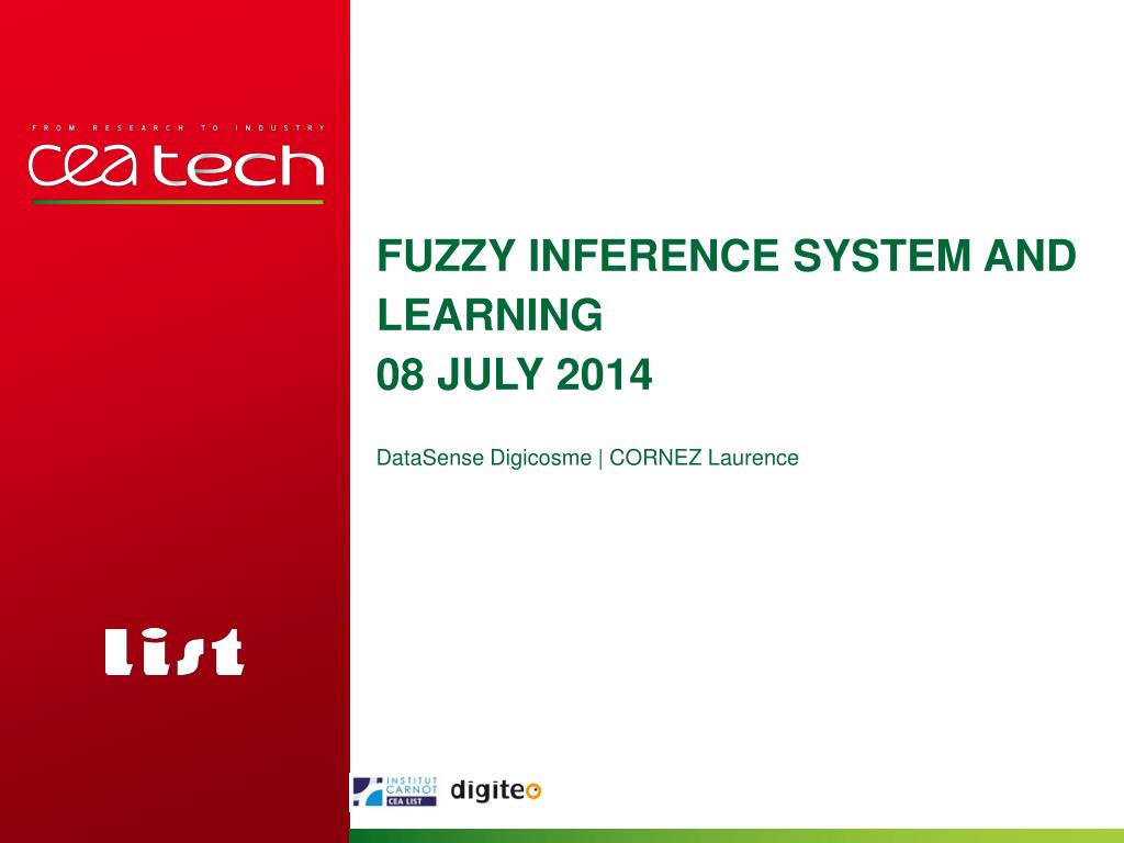 PPT - Fuzzy inference system and learning 08 july 2014 PowerPoint ...