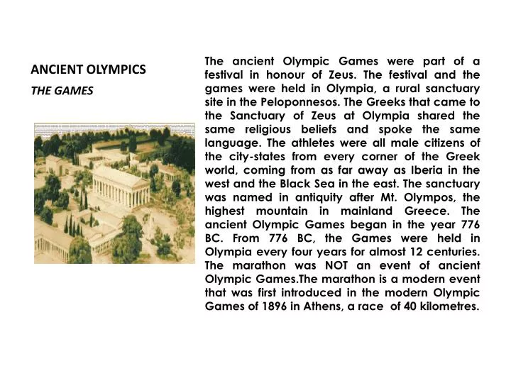 ancient olympics