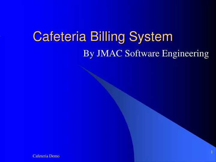 cafeteria billing system