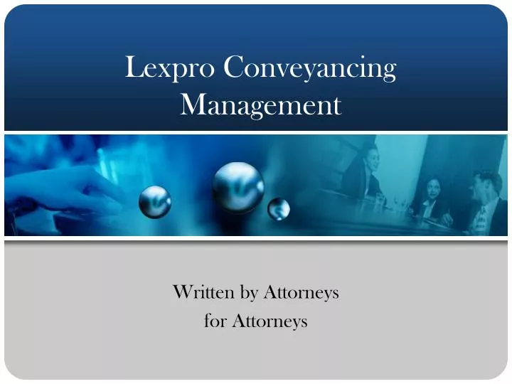 lexpro conveyancing management