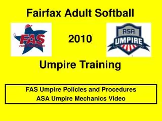 Fairfax Adult Softball 2010 Umpire Training