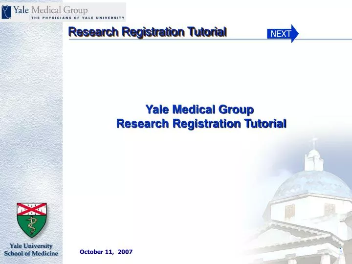 yale medical group research registration tutorial