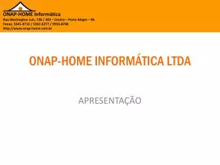 onap home inform tica l tda