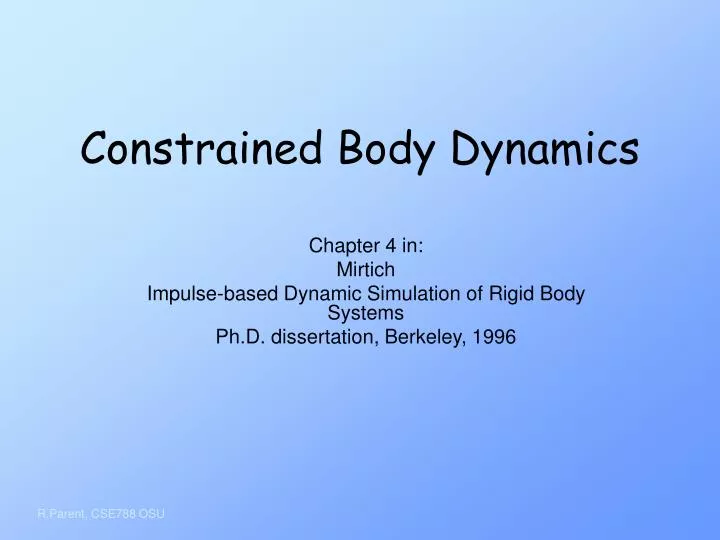 constrained body dynamics