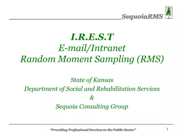 state of kansas department of social and rehabilitation services sequoia consulting group